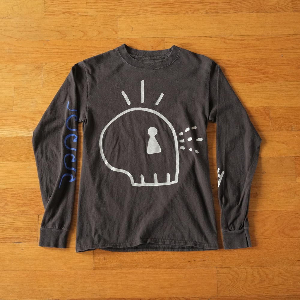Gucci Ghost Long Sleeve Shirt Men Black Skull Graphic Trevor Andrew Small Street